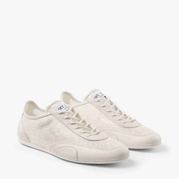 Jimmy Choo “Lumière Dentelle” Lace Low Top Trainers