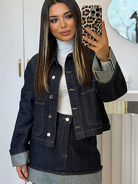 'Jalori' Denim Skirt Set