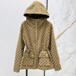 Gucci Monogram Heritage Belted Hooded Jacket