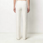 CHANEL Textured Jacquard Straight-Leg Pants
