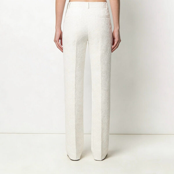 CHANEL Textured Jacquard Straight-Leg Pants