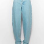 MUGLER Corset-Back Wide-Leg Denim Jeans – Light Wash