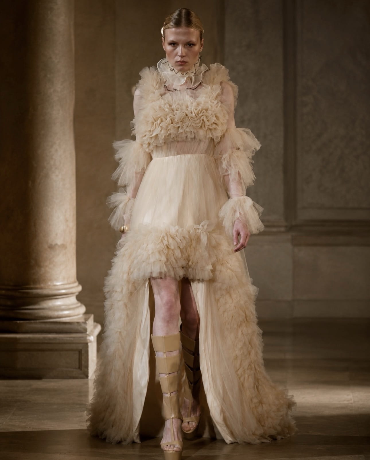 screenshot-17 Puissance Sculptée -Duchesse Élysée High-Low Couture Gown - Image 1
