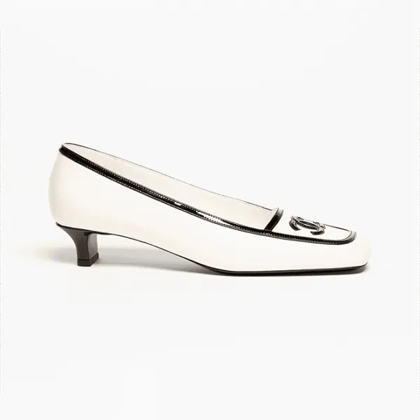 Chanel CC Leather Slingback Pumps