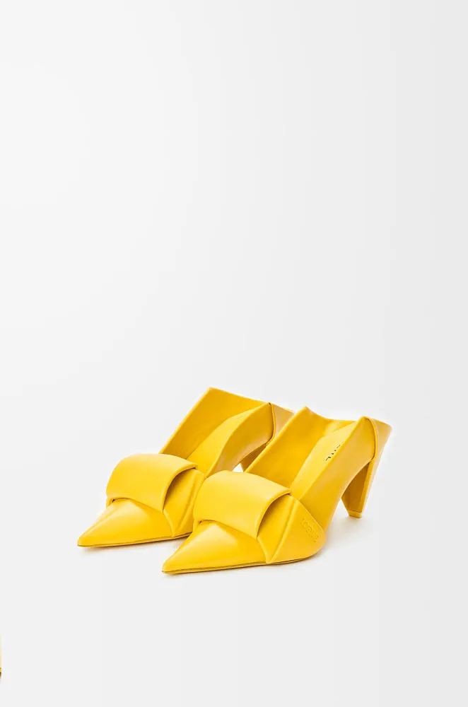 Loewe Origami Flap Back Pumps in Lambskin – Sun Yellow - Image 3