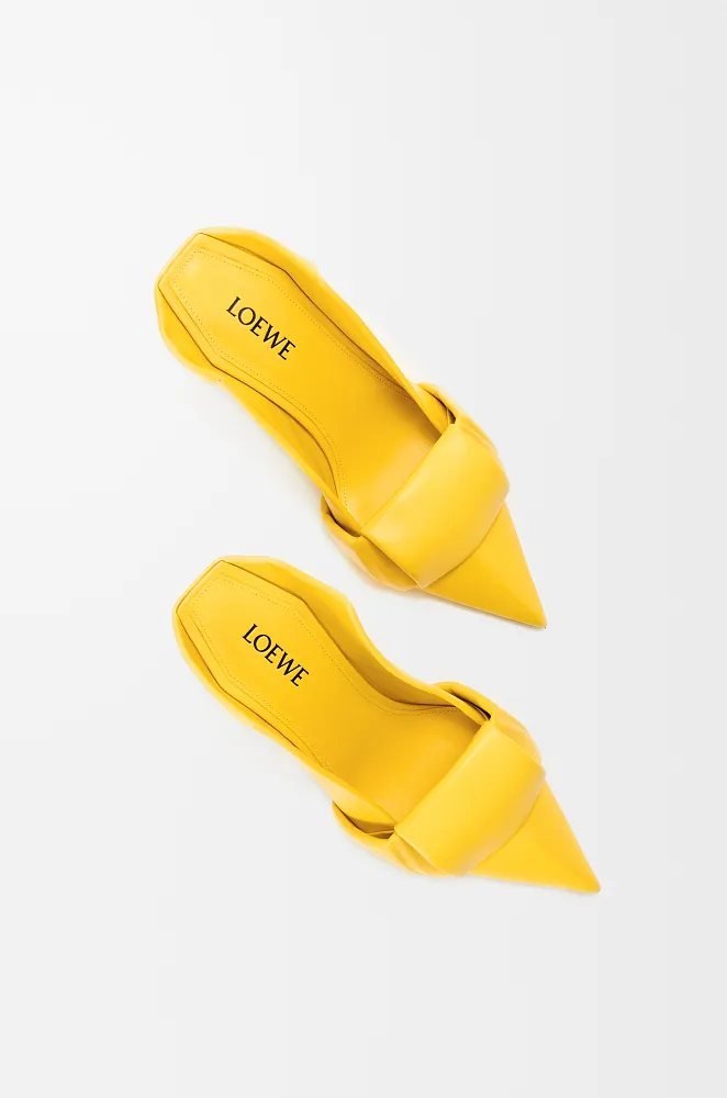 Loewe Origami Flap Back Pumps in Lambskin – Sun Yellow - Image 4