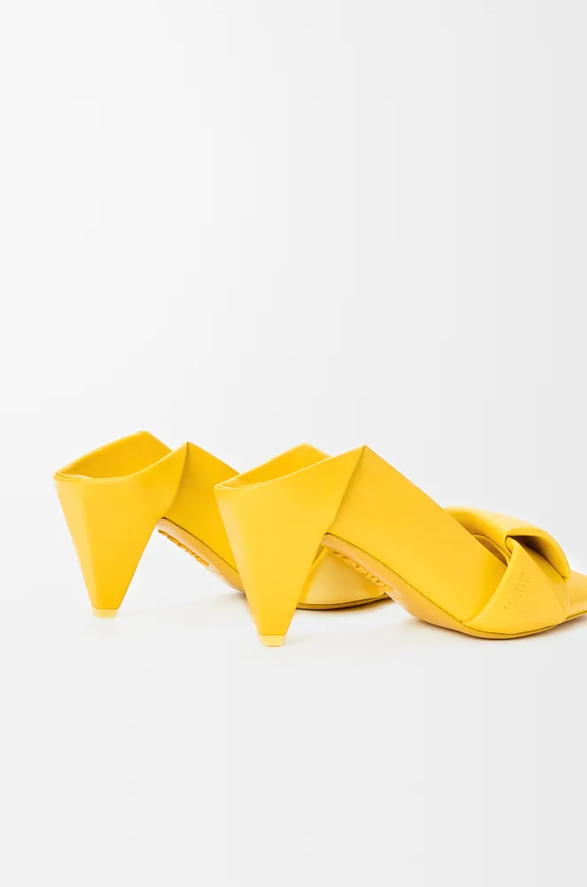 Loewe Origami Flap Back Pumps in Lambskin – Sun Yellow - Image 5
