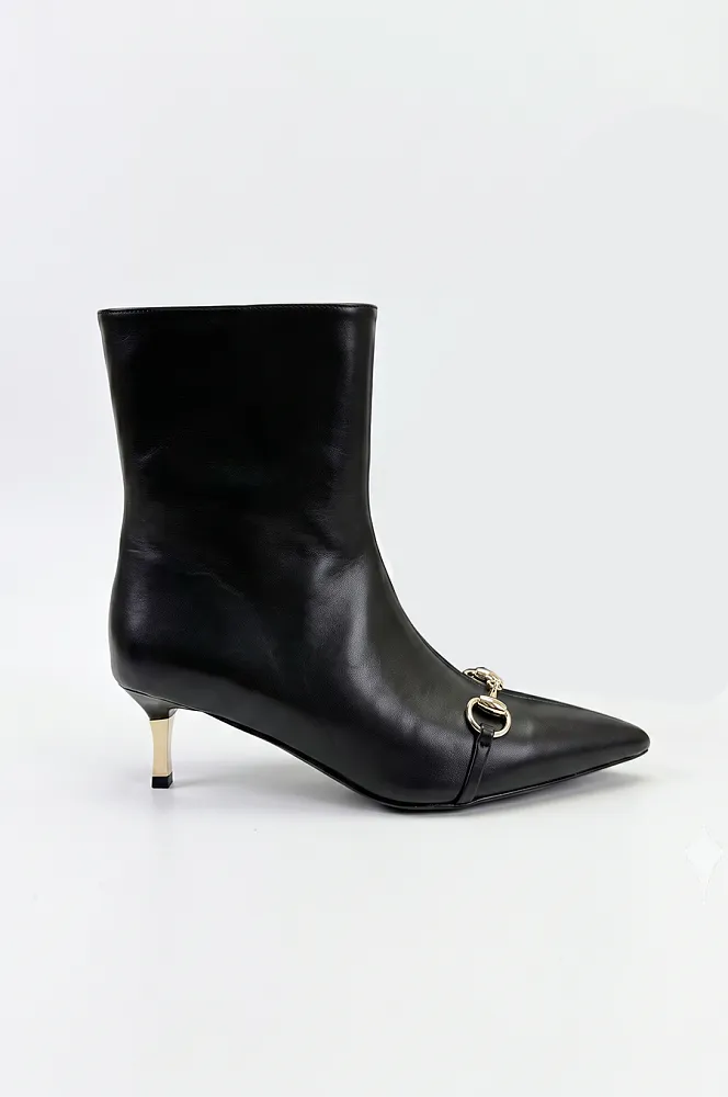 Gucci Vittoria Horsebit Leather Ankle Boot – Black - Image 2