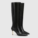 Gucci Signoria Knee-High Leather BooGucci Signoria Knee-High Leather Boots – Blackts – Black