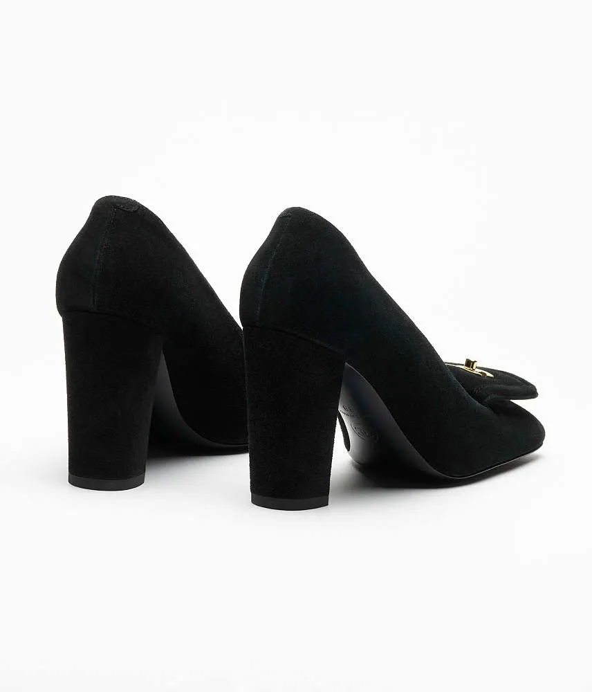 Chanel Suede CC Block Heel Pumps - Image 7