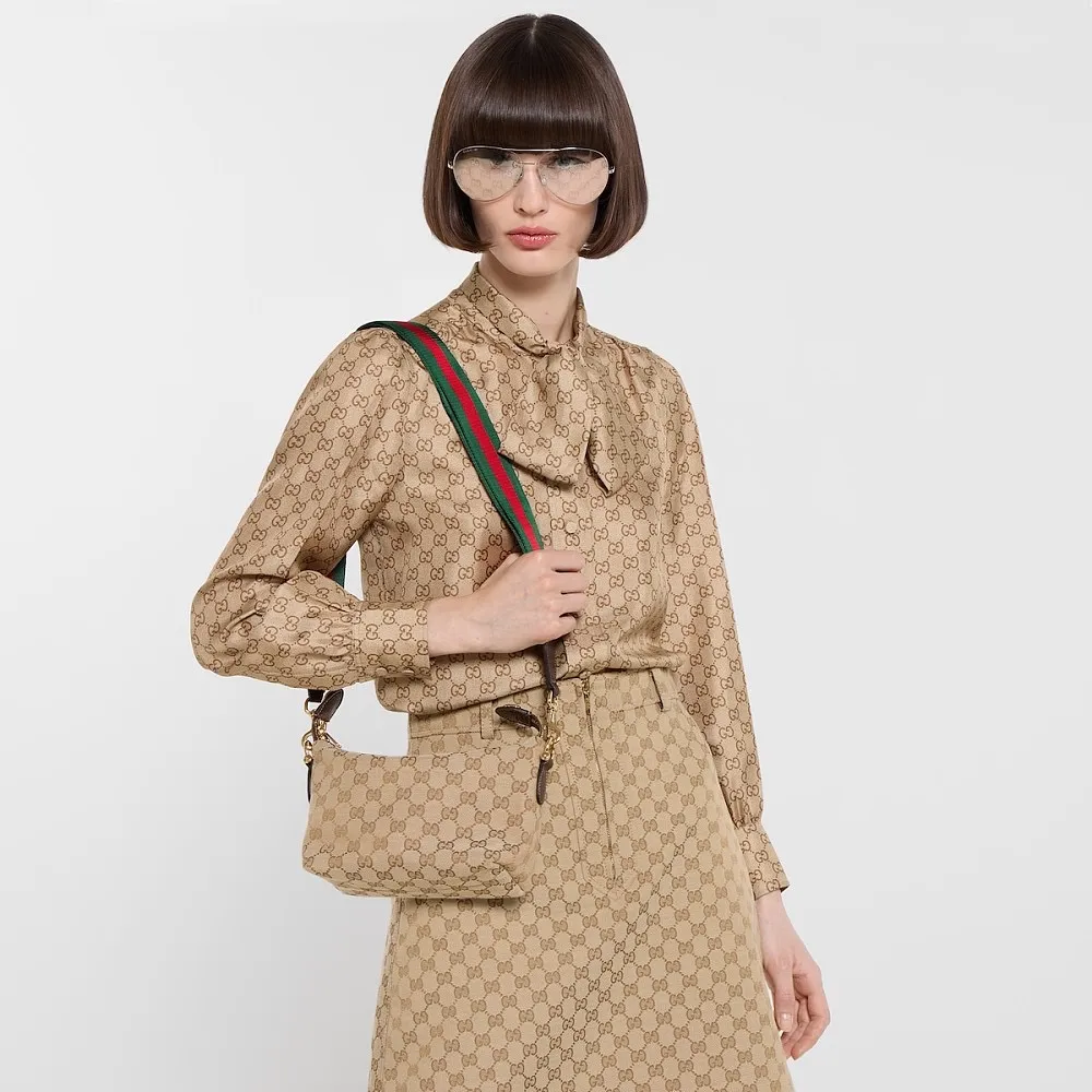 Gucci Brera Small GG Canvas Crossbody Bag - Image 3