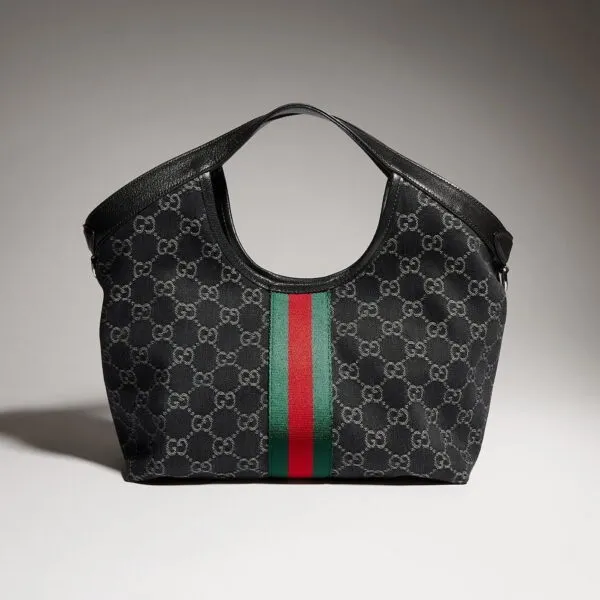 Gucci Giglio Small Tote Bag – Black GG Canvas