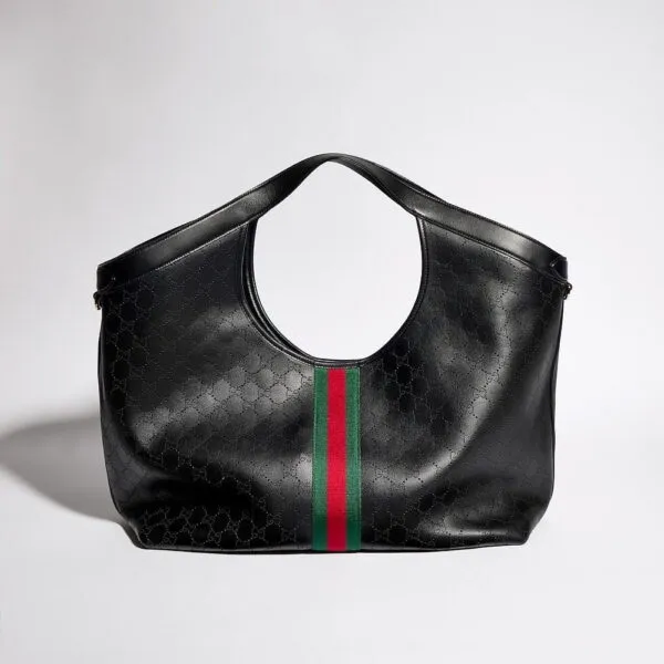 Gucci Giglio Large Leather Tote Bag – Black