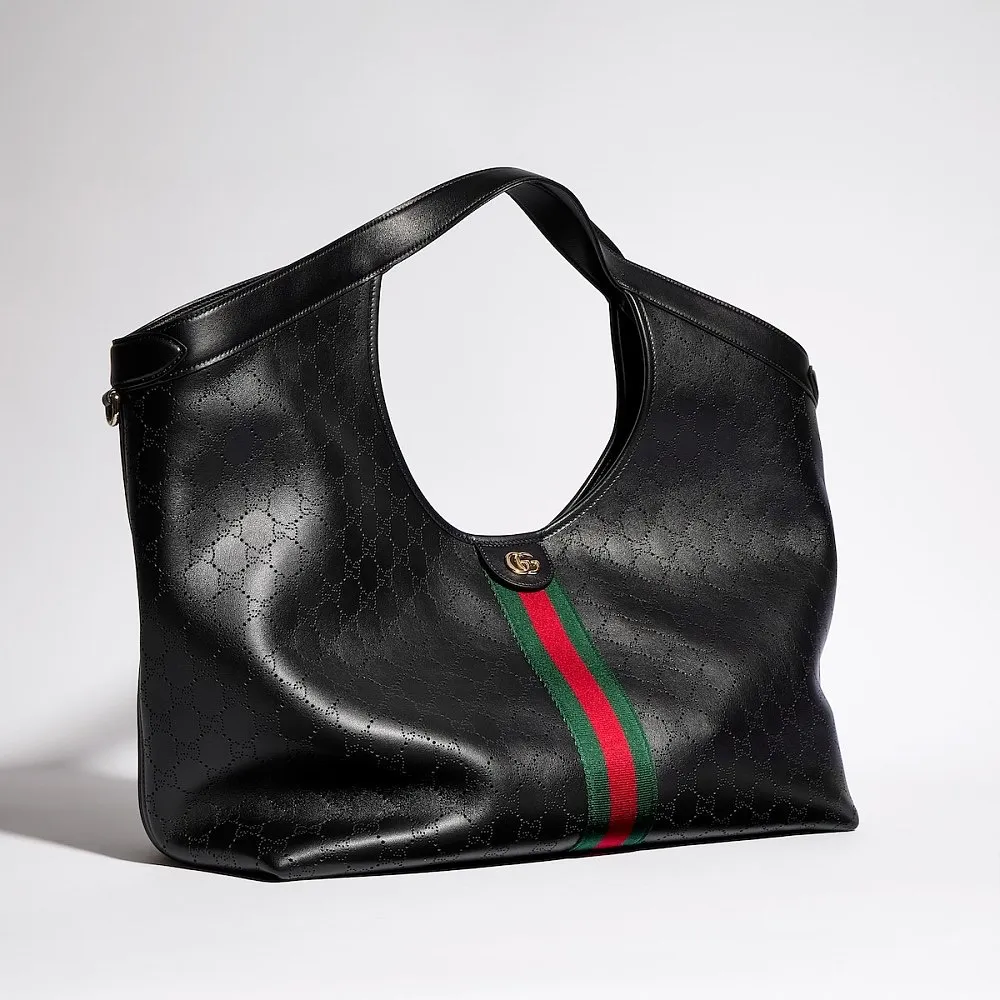 Gucci Giglio Large Leather Tote Bag – Black - Image 6