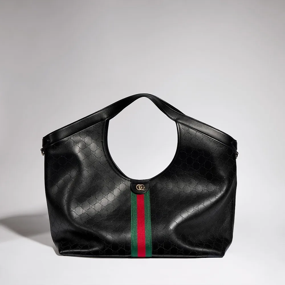 Gucci Giglio Large Leather Tote Bag – Black - Image 8