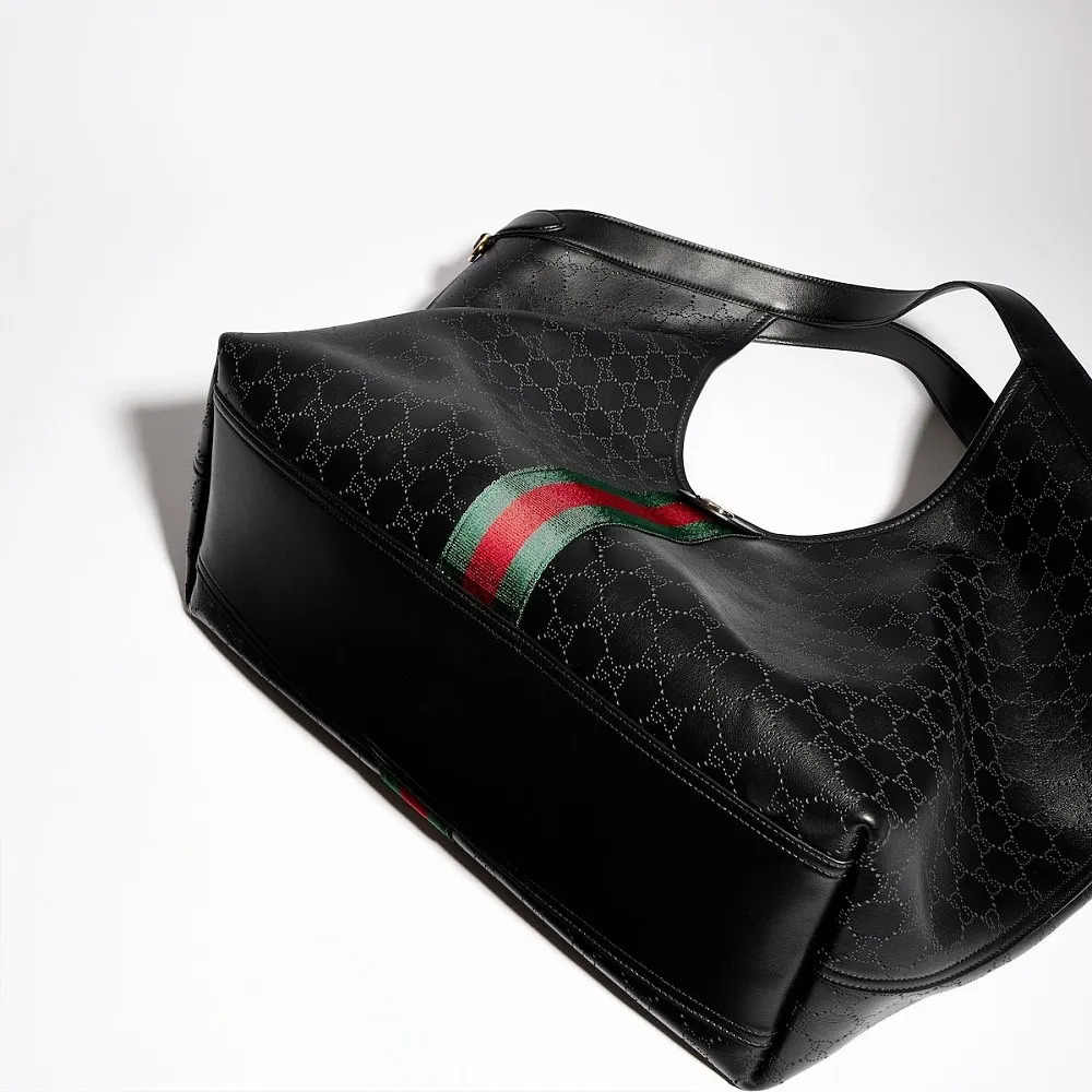 Gucci Giglio Large Leather Tote Bag – Black - Image 10