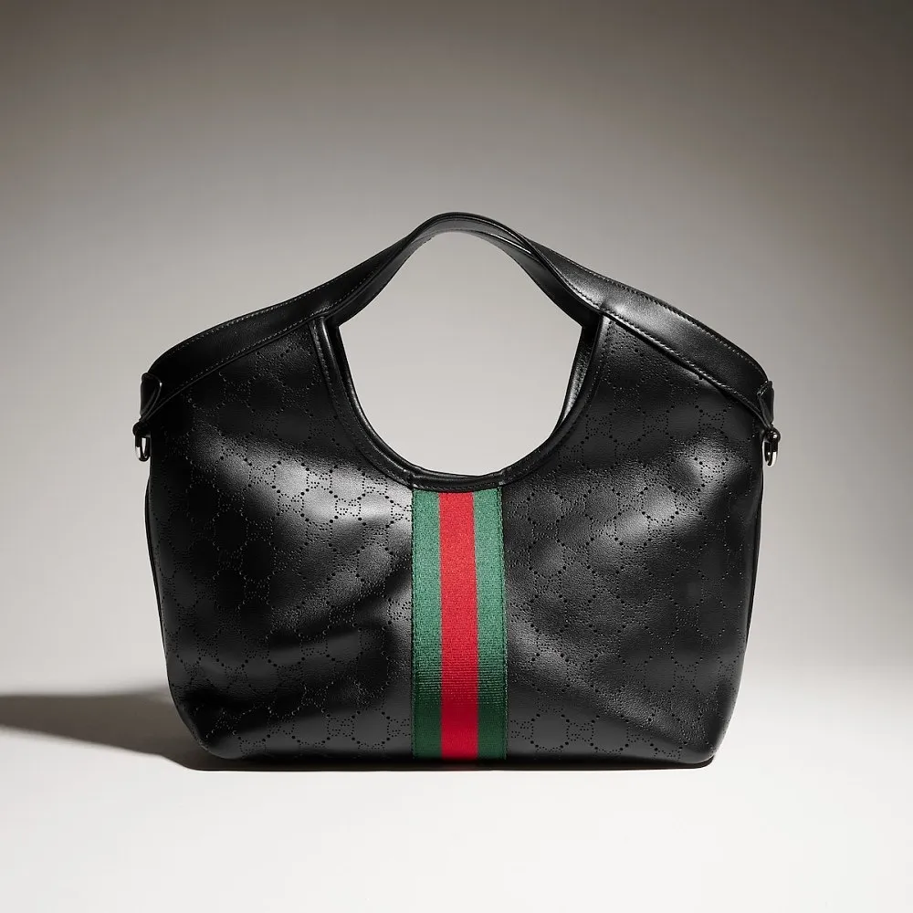 Gucci Giglio Small Leather Tote Bag – Black - Image 7