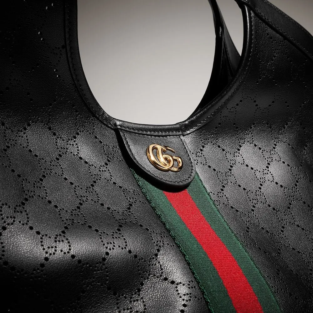 Gucci Giglio Small Leather Tote Bag – Black - Image 8