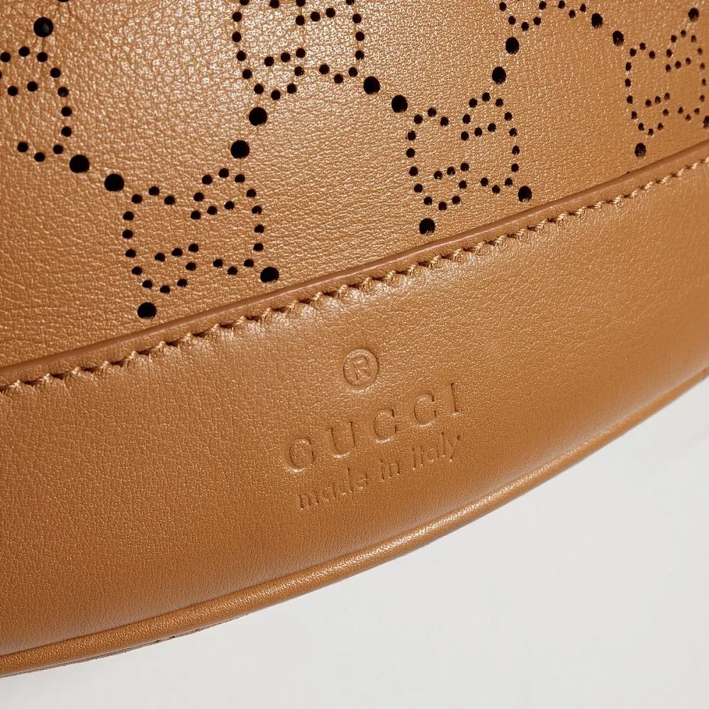 Gucci Venice Small Bucket Bag – Camel - Image 7