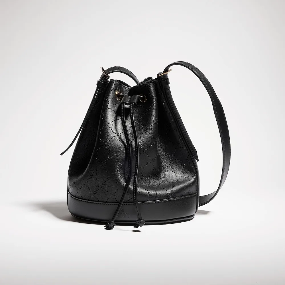 Gucci Venice Small Bucket Bag – Black Leather - Image 5