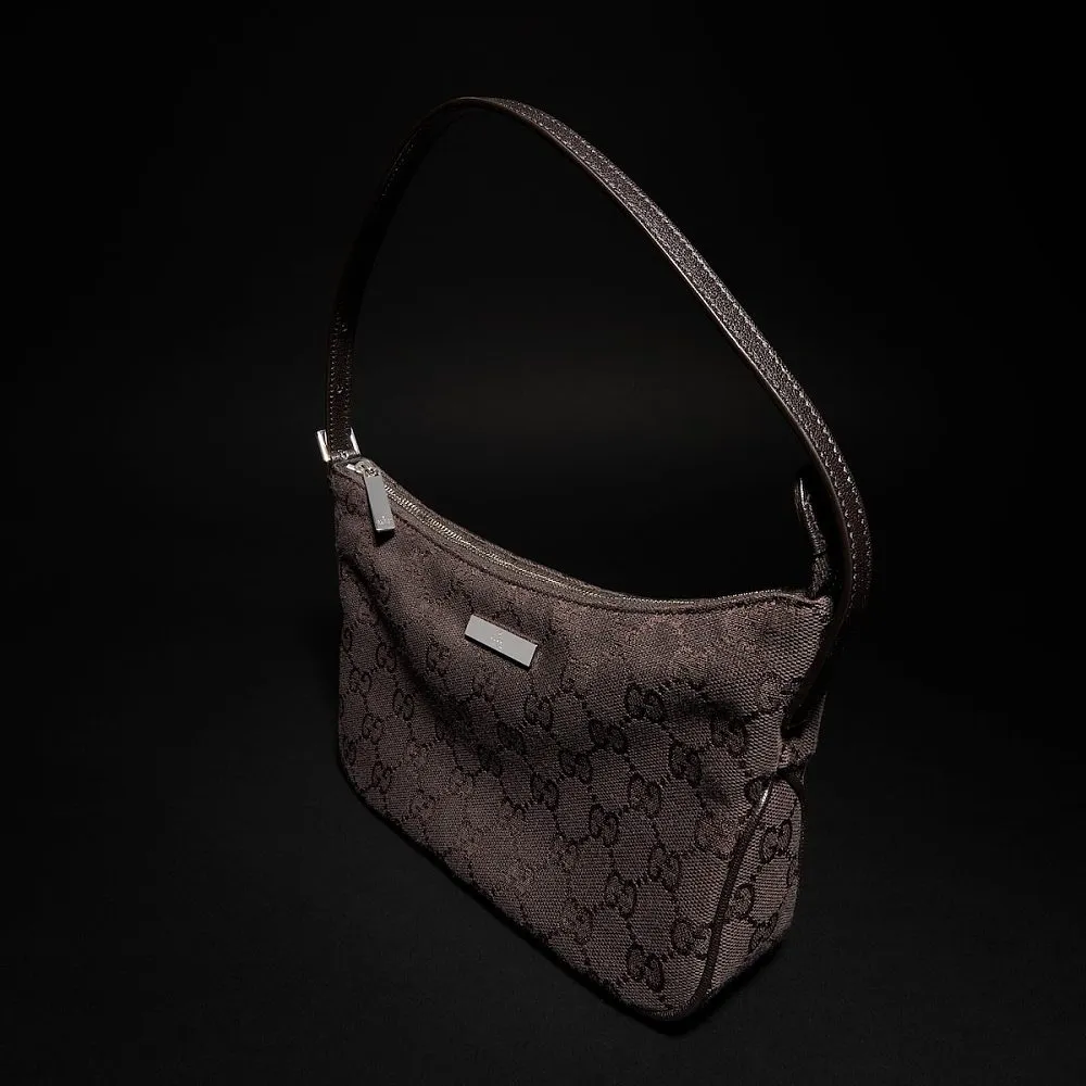 Gucci GG Canvas Mini Shoulder Bag – Dark Brown - Image 6