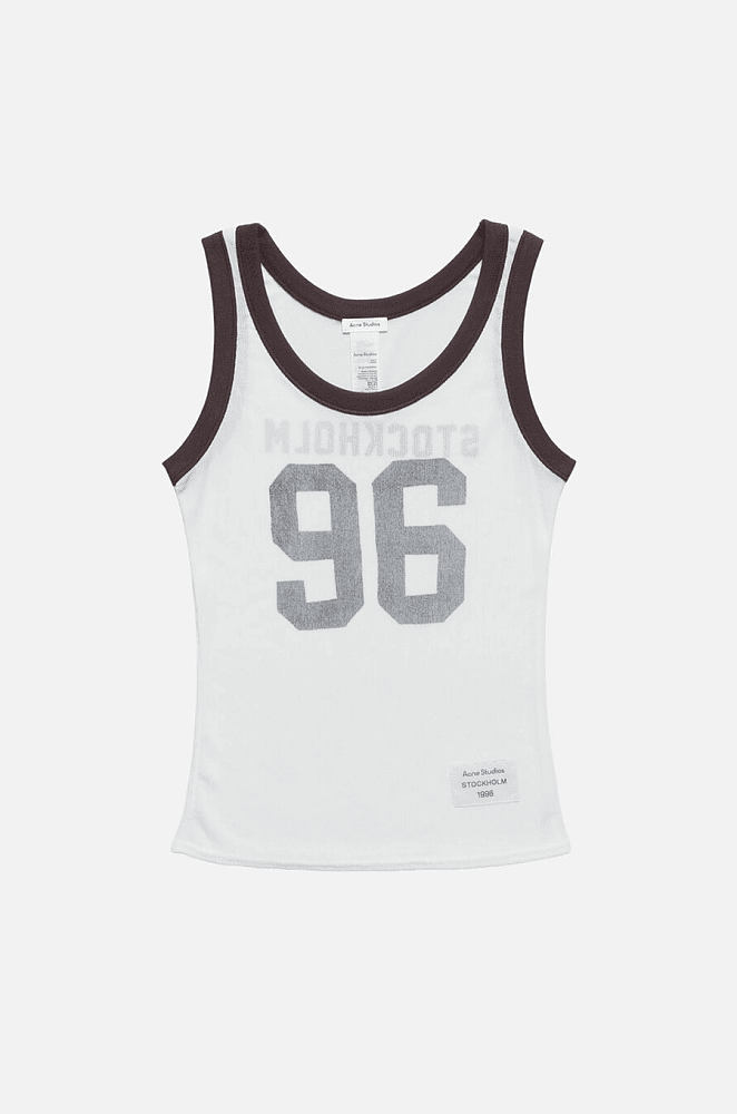 IMG_6480 ACNE STUDIOS Stockholm 1996 Ribbed Tank Top – White - Image 1