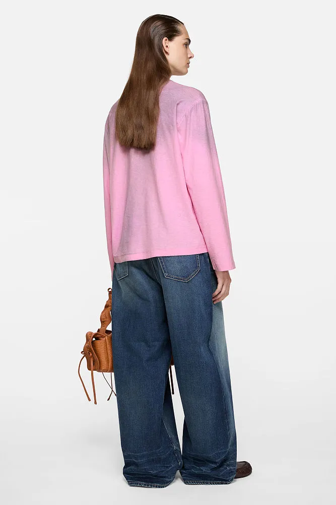 ACNE STUDIOS Stockholm 1996 Long-Sleeve Logo T-Shirt – Pink - Image 4
