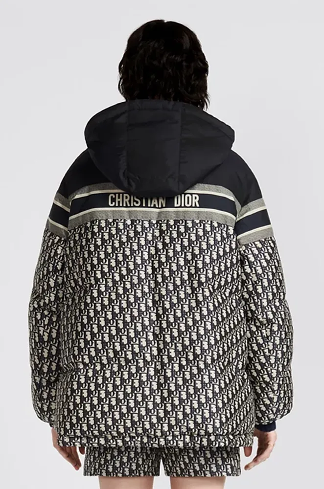 Dior Oblique Hooded Technical Jacket – Navy & Ecru - Image 2