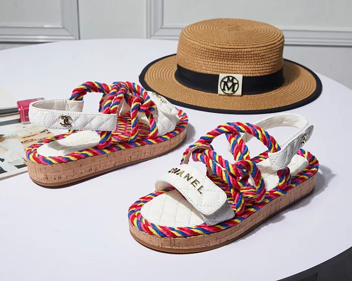 CHANEL Riviera Cordage Quilted Platform Sandals - Image 4