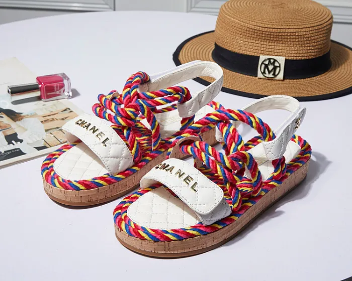 CHANEL Riviera Cordage Quilted Platform Sandals - Image 9