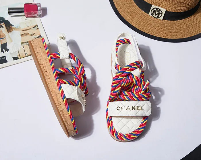 CHANEL Riviera Cordage Quilted Platform Sandals - Image 10