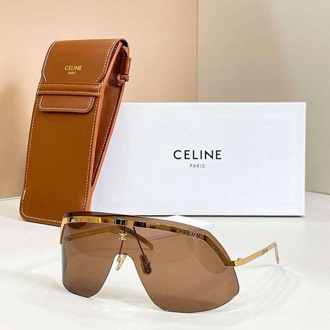 IMG_8721 CELINE Triomphe Rimless Shield Sunglasses - Image 1