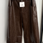 HERMÈS H-Buckle Leather Bermuda Shorts