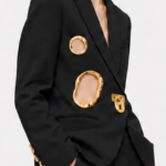 SCHIAPARELLI Ready to Wear- Gilded Cutout Tailored Blazer