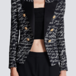 SCRIPTÉRA™ Gilded Script Sculpted Blazer