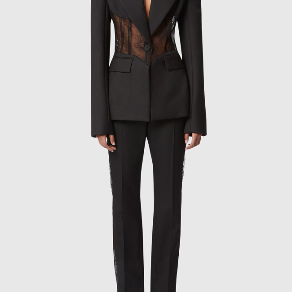 MYSTÈRE NOIR™ Lace-Corset Sculpted Blazer