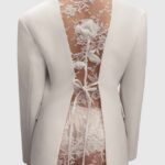 OPALÉSSIA™ Rose-Lace Open-Back Sculpted Blazer