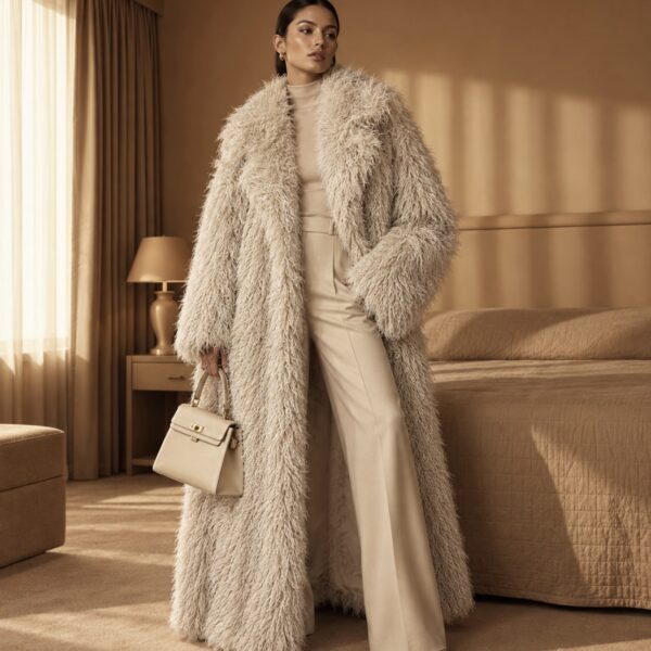 DOMÉRYS™ Sculpted Floor-Length Statement Coat