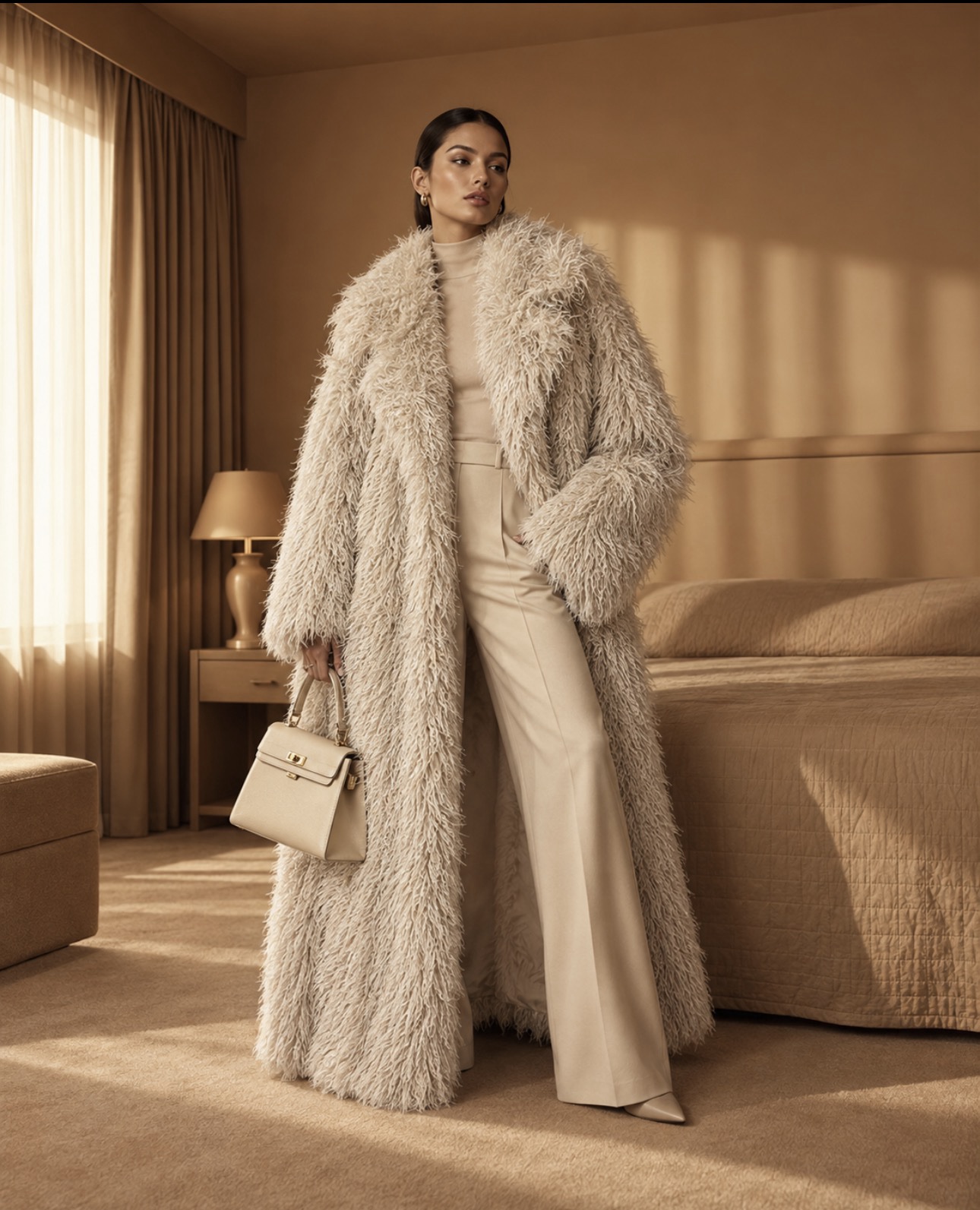 screenshot-19 DOMÉRYS™ Sculpted Floor-Length Statement Coat - Image 1