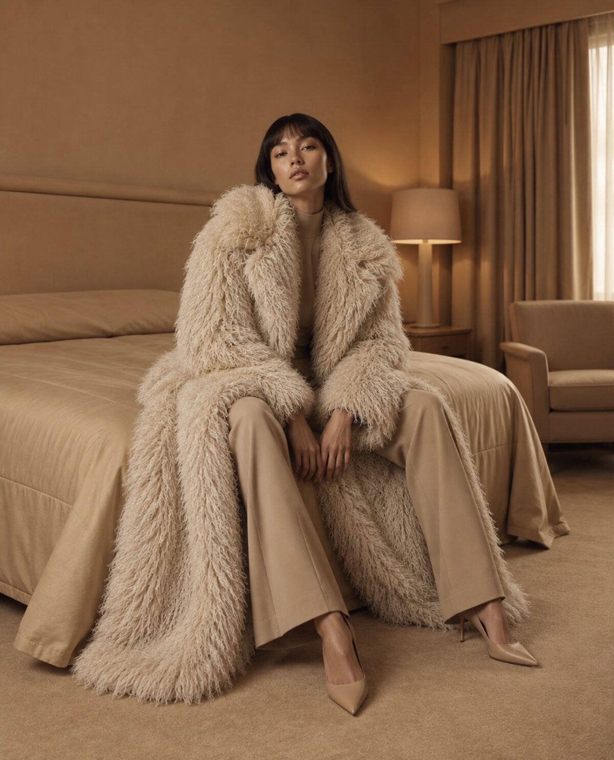 DOMÉRYS™ Sculpted Floor-Length Statement Coat - Image 3